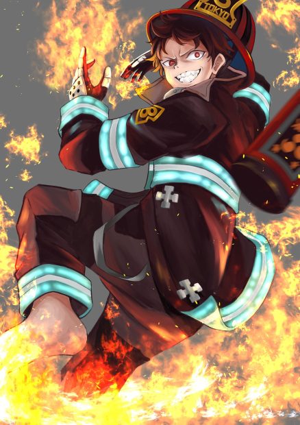 Shinra Cool Fire Force Background.