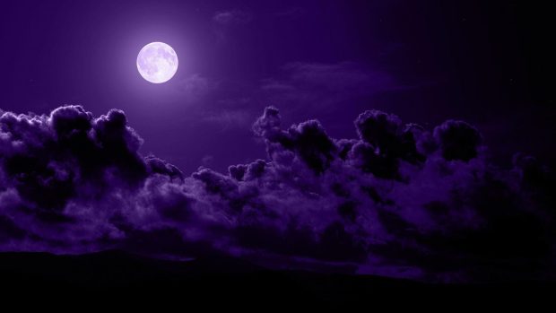 Sky Cloud Purple Aesthetic Wallpaper HD.