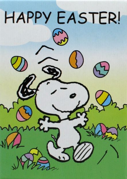 Snoopy Easter Background Happy Easter.