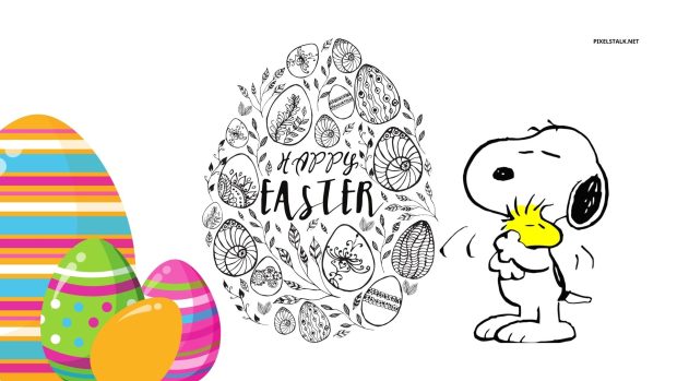 Snoopy Easter Wallpaper Black And White.