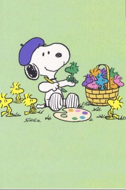 Snoopy Easter Wallpaper Minimalist.