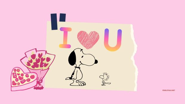 Snoopy Valentines Day Wallpaper (2).