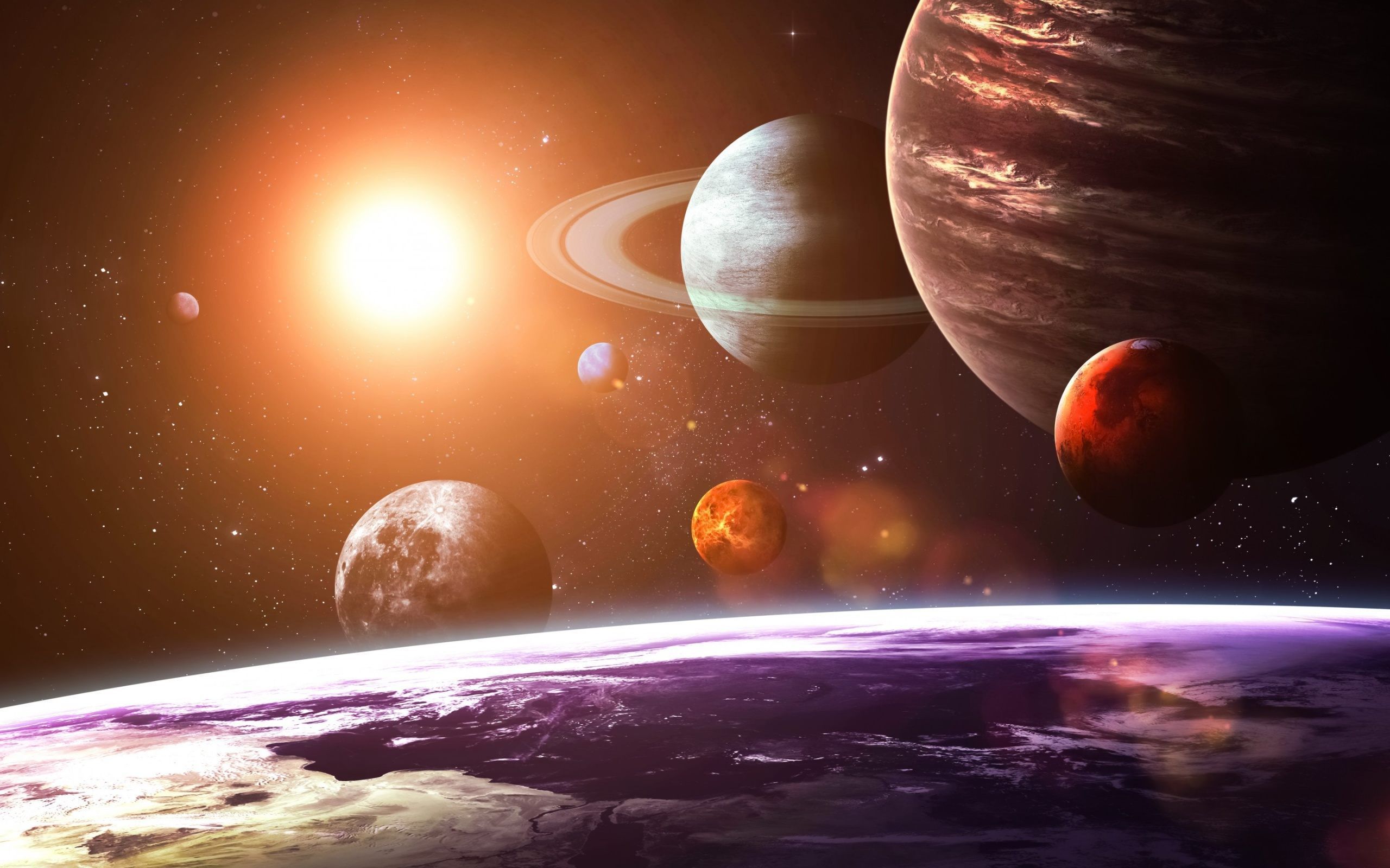 4k Solar System HD wallpaper