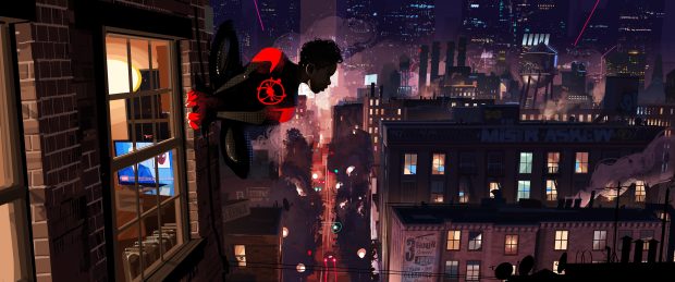 Spider Man Into The Spider Verse HD Wallpaper Free download.