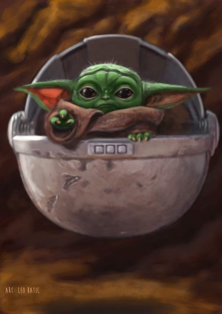 Star Wars Baby Yoda Phone Wallpaper HD.