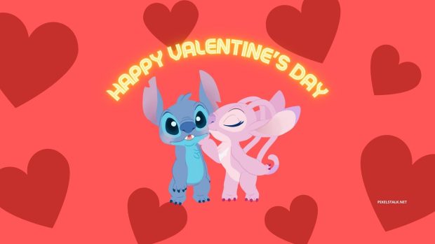 Stitch Valentines Day Wallpaper (1).