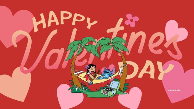 Stitch Valentines Day Wallpaper (3).