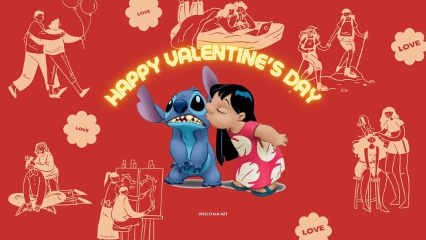 Stitch Valentines Day Wallpaper (5).