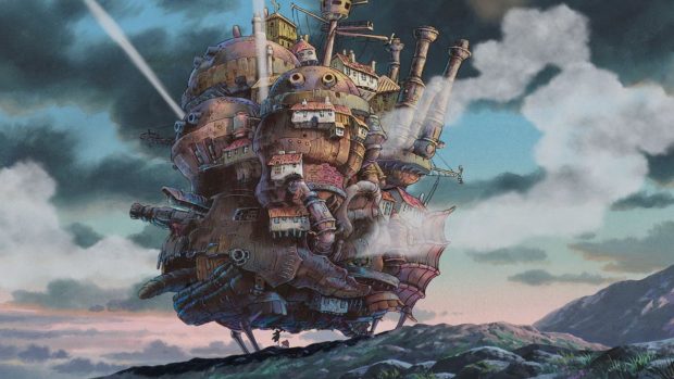 Studio Ghibli Wallpaper HD Howls Moving Castle.