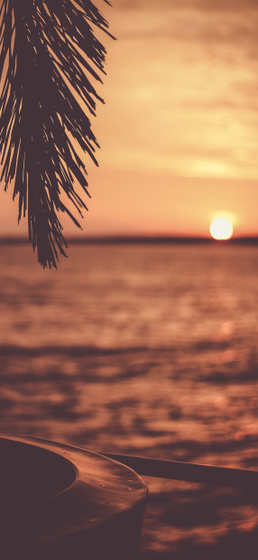 Summer Cute Sunset Background.