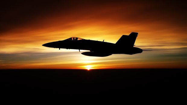 Sunset Air Force Wallpaper HD.