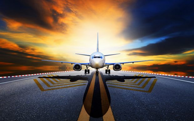 Sunset Airplane Wallpaper HD.