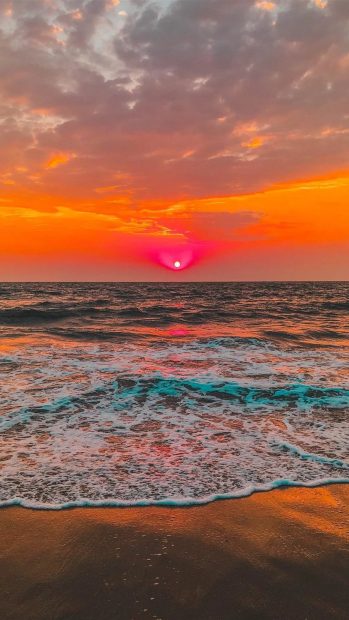 Sunset Cute Ocean Wallpaper HD.