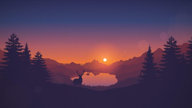 Sunset Firewatch Background HD.