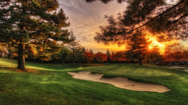 Sunset Golf Wallpaper HD.