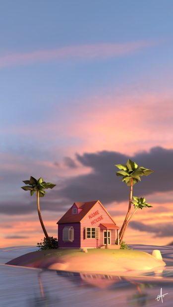 Sunset Kame House Wallpaper HD.