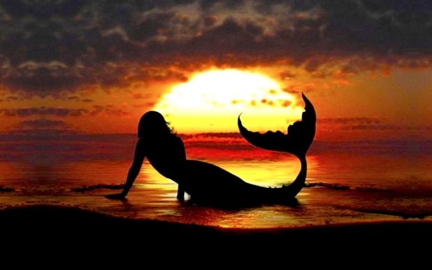 Sunset Mermaid Wallpaper HD.