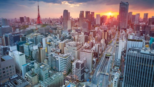 Sunset Tokyo Wallpaper HD.