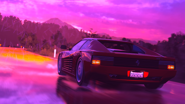 Synthwave HD Wallpaper Free download.