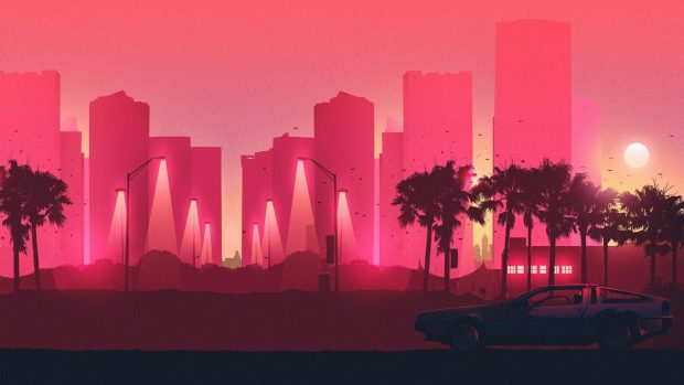 Synthwave Wallpaper HD 1080p.
