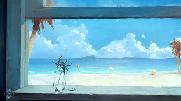 The best Anime Beach Wallpaper HD.