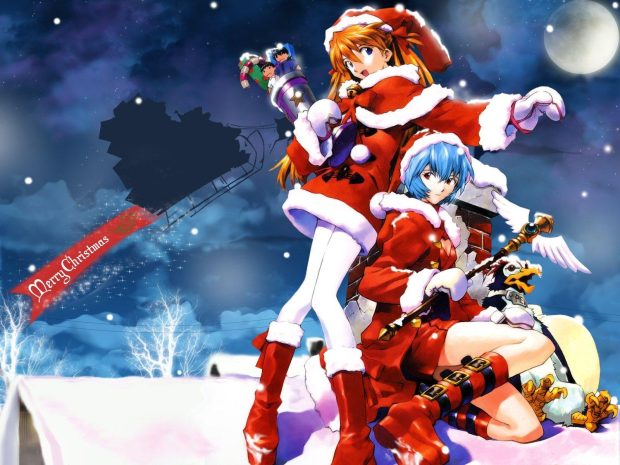 The best Anime Christmas Background.
