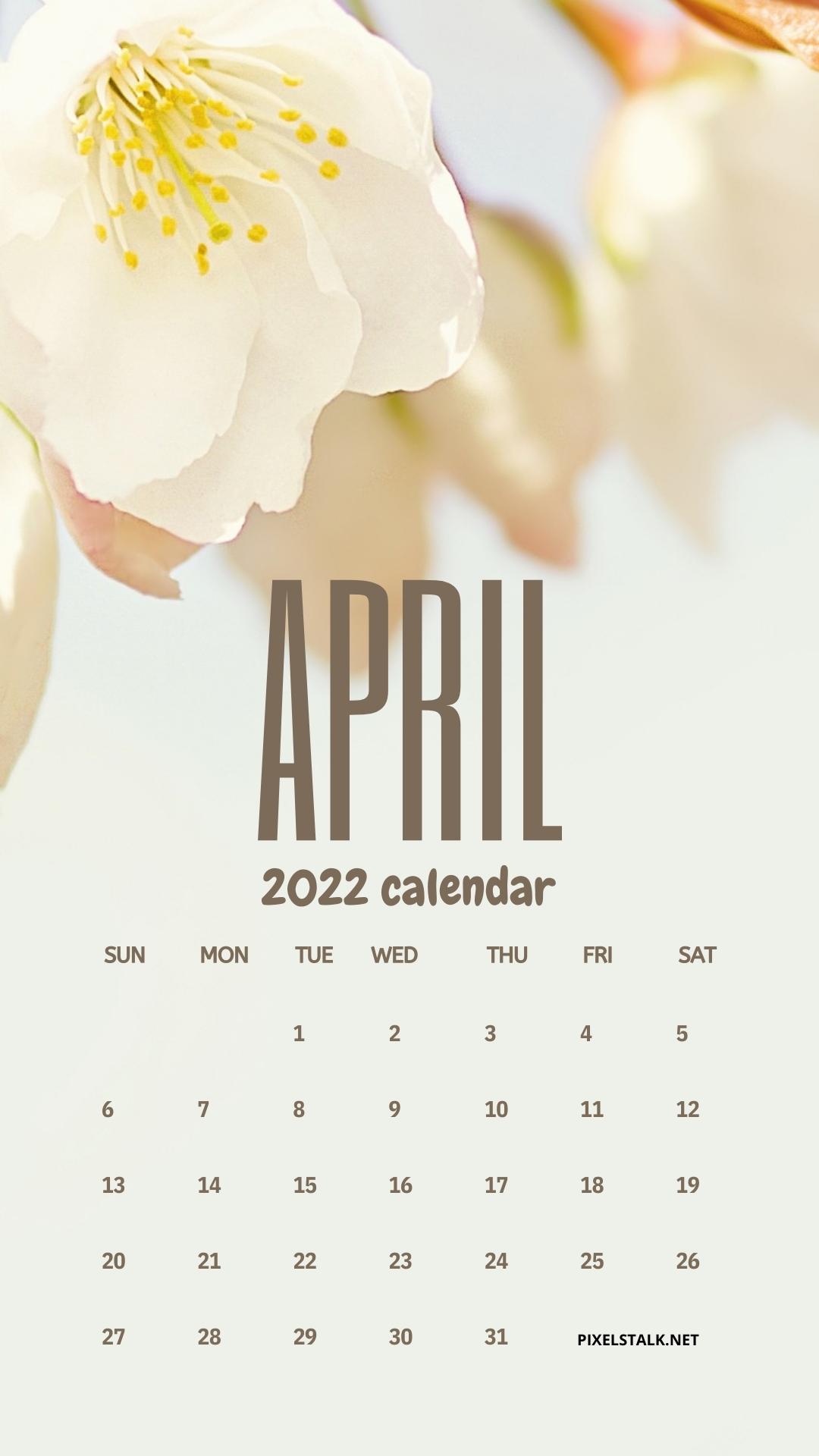 April 2022 Calendar iPhone Wallpapers 