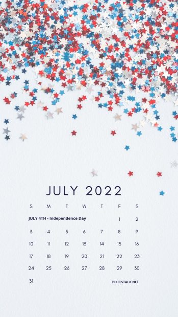 The best July 2022 Calendar iPhone Background.
