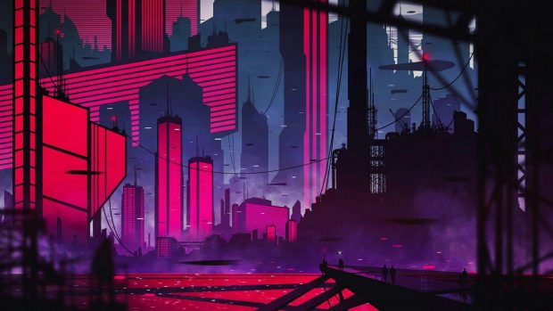 The best Neon City Background.