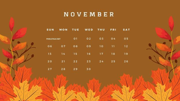 The best November 2022 Calendar Wallpaper.