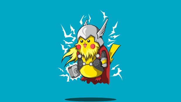 Thor Cosplay Pikachu HD Wallpaper.