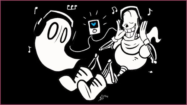 Undertale Black and White Wallpaper HD.