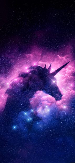 Unicorn Cute Galaxy Background.