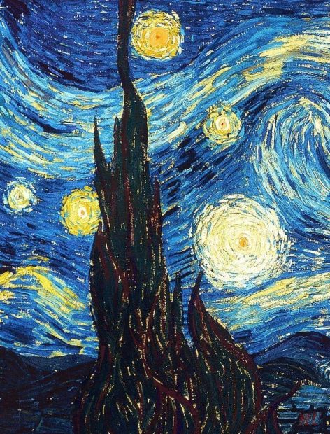 Van Gogh Starry Night Wallpaper HD.