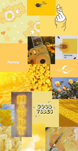 Vintage Aesthetic Wallpaper Yellow Pictures.