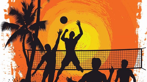 Volleyball Beach Wallpaper HD.