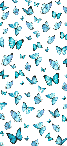 Wallpaper Aesthetic Blue Butterfly.