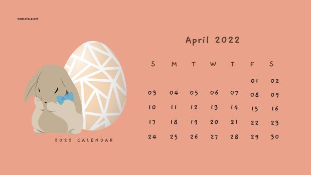 Wallpaper April 2022 Calendar.
