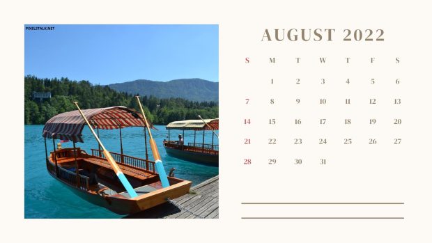 Wallpaper August 2022 Calendar.