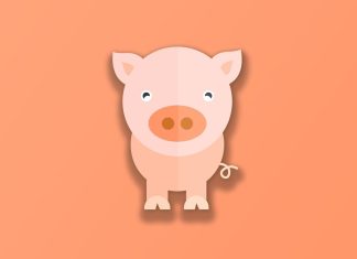 Wallpaper Cute Pig.