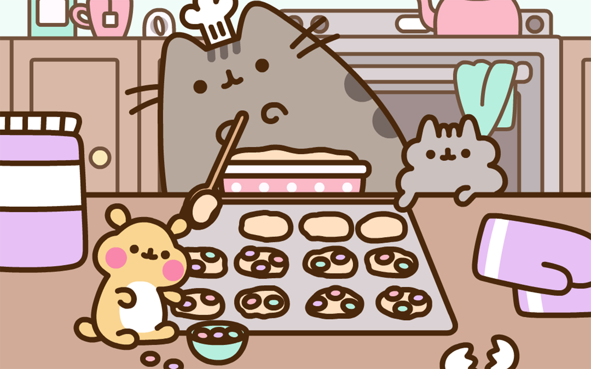 Download Cute and Kawaii Pusheen Wallpaper  Wallpaperscom