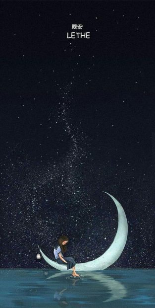 Wallpaper Moon Aesthetic.