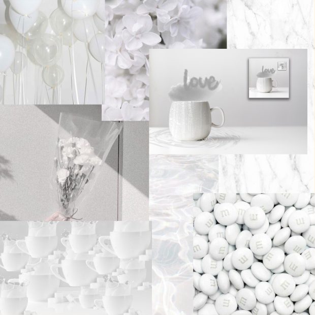 White Background Aesthetic Backgrounds Collage.