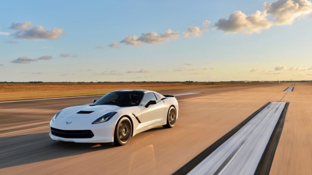 White Corvette Wallpaper HD.