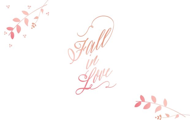 White Cute Fall Desktop Background.