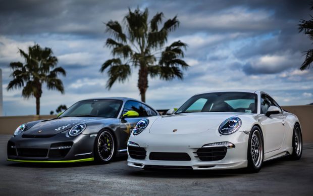 White Porsche Wallpaper HD.