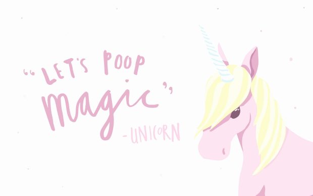 White Unicorn Cute Wallpaper Desktop.