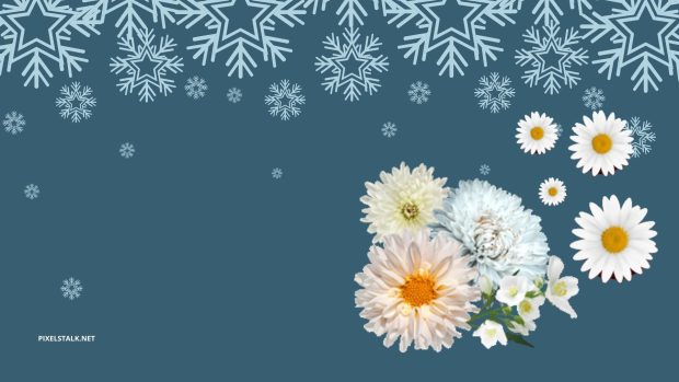 Winter Flower Wallpaper for Desktop.