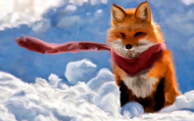 Winter Fox Wallpaper HD.