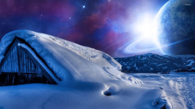 Winter Night Wallpaper 1080p.